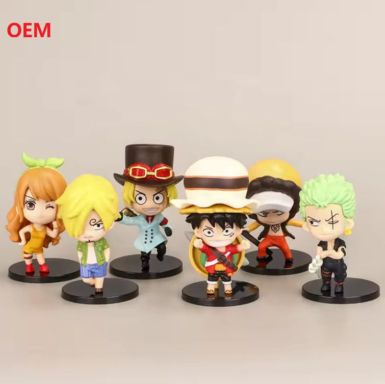 Modelos de dibujos animados Figuras de acción Anime Figuras de juguetes para decoración en color personalizado