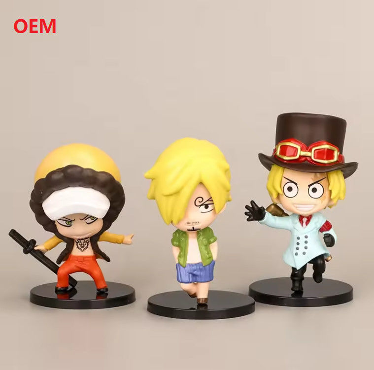 Modelos de dibujos animados Figuras de acción Anime Figuras de juguetes para decoración en color personalizado