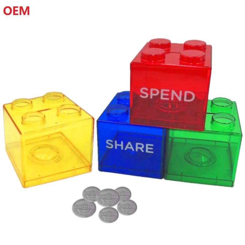 Caja de dinero ABS juguete de banco de cerdos para niños para el jardín de infantes regalo suministrado por el cliente
