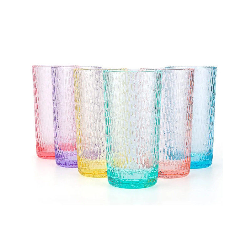 Tumbler de acrílico con tapa y paja de doble pared de colores mixtos copas de plástico reutilizables con su propio diseño
