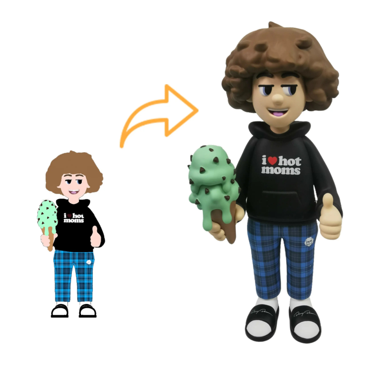 Figura de PVC de juguete de plástico personalizado con escultura digital 3D MOQ 5000PCS y tamaño personalizado