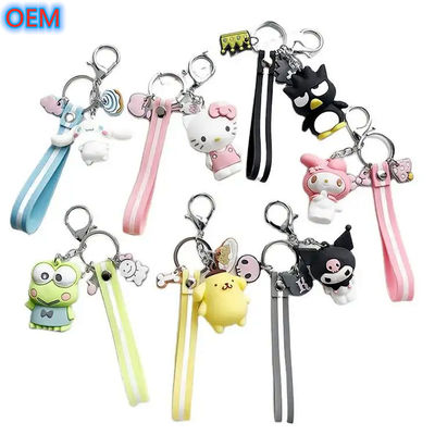 OEM fábrica personalizada Cute Cartoon Keychain Personalizar 3d Clavier de plástico PVC