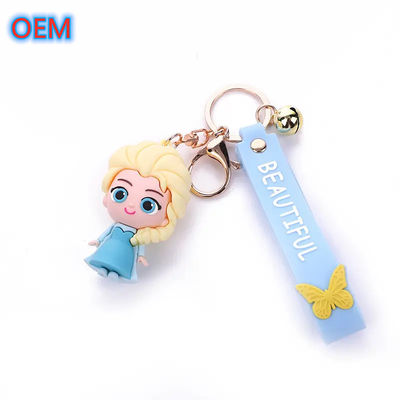 Cartoon Keychain personalización para niños OEM diseño 3d PVC llavero de plástico
