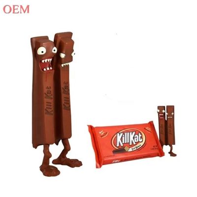 Diseño personalizado 3D Kill Kat Figura de vinilo de chocolate hecha de plástico