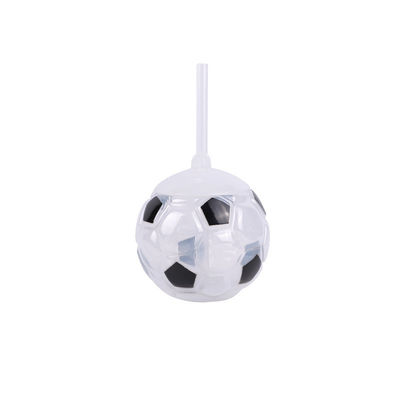 Taza en forma de fútbol de plástico personalizada con taza de té de leche dulce de paja