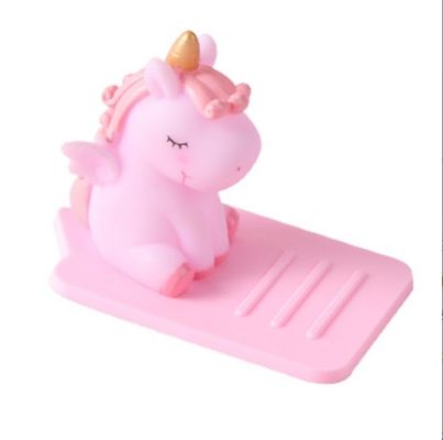 Cartoon Silicón Perezoso Portador de teléfono móvil Unicornio escritorio de coche multifunción soporte ajustable de soporte antideslizante