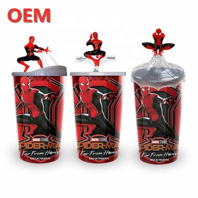 OEM Adaptado a medida DC Copa de paja de dibujos animados copa de bebida de llavero accesorios