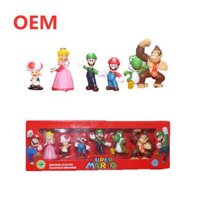 Mini Figuras Supreme PVC Action Figure Modelo 6pcs Conjunto de juguetes de Mario