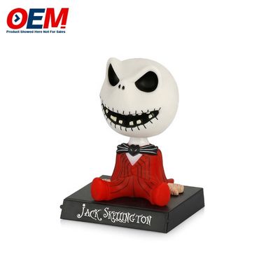 Juguete de baile con cabeza de bobble con energía solar personalizado OEM Figuras de acción esquelética
