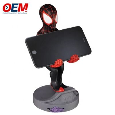 Spidman porta móviles hecha de escritorio oficina hogar juguete de escritorio OEM PVC porta móviles figura