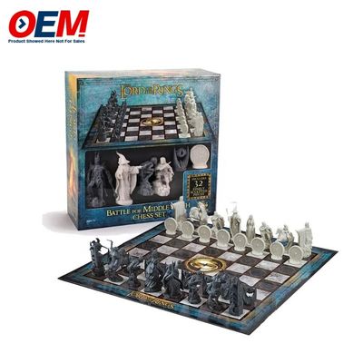Juguetes de mesa personalizados de plástico para personajes de riesgo/ajedrez/educación/negocios/bebidas/juego de mesa con caja
