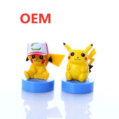 OEM hecho a medida Mini Stamper juguete Pikachu figura Stamper auto-tinta sello plástico Mini Stamper