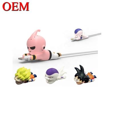 Fabrica Custom OEM linda 3D Mini Figure Anime Cable de teléfono mordedura juguete personalizado de plástico PVC juguetes de vinilo