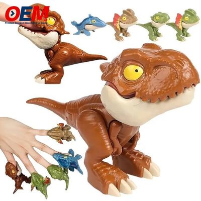 Juguetes de dedo de dinosaurio de animales de plástico OEM Juguetes de PVC hechos de silicona