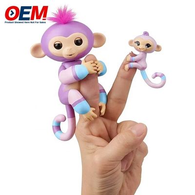 Juguetes de dedos de mono de animales de plástico OEM Juguetes de PVC hechos de silicona Juguetes para niños