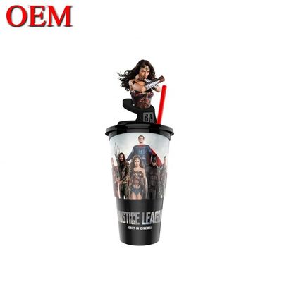 Taza 3D de plástico personalizada Taza de agua helada de verano Taza de gel helado de doble pared
