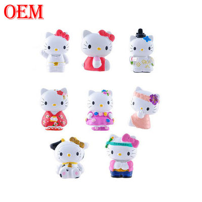 fabricante de juguetes personalizados OEM Kitty Cat Keychain Melody Keychain Cartoon 3D Cartoon Keychain