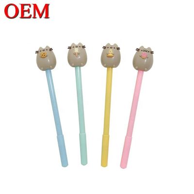 ABS personalizado Cute Cat Toy Pen Topper OEM 3D figura de lápiz Topper