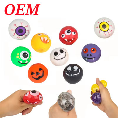 Halloween Nuevo juguete de descompresión de ojos TPR de oficina juguete sensorial infantil juguete de bola de compresión