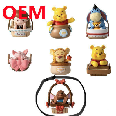 Personalizado 5cm de altura juguete de plástico hecho de 7 diseños muñecas de PVC OEM lindos animales para niños