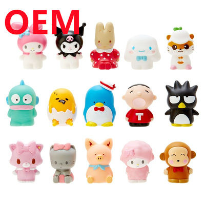 Personalizado 5cm de altura Conejo Perro Mono Pig juguetes hechos 15 diseños muñecos de PVC OEM caja ciega Mini juguetes