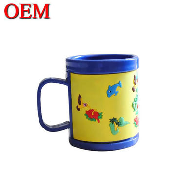 OEM de plástico de dibujos animados Cute Cup / Modelo 3D Taza de plástico transparente