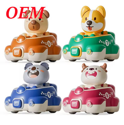 Cartoon Animal Mini Toy Coche Durable y seguro para los niños